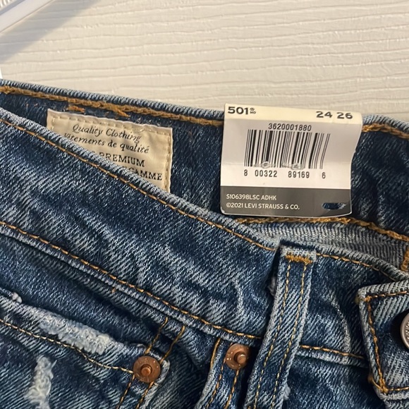 BNWT - Levi’s 501 Original Cropped High rise - Picture 2 of 4